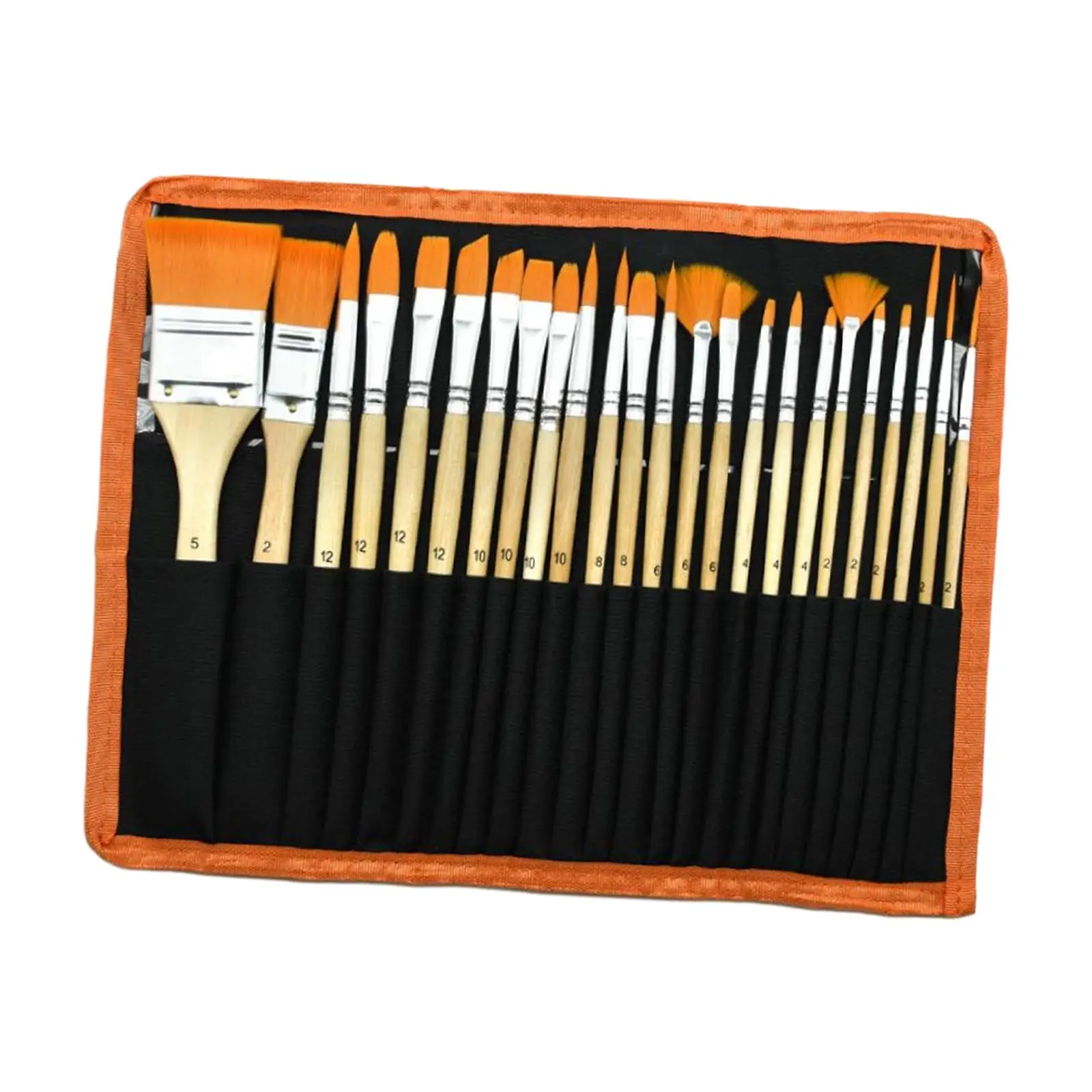24Pcs Art Paint Brushes for Acrylic Painting Face Paint Brushes for Oil Watercolor Arts Crafts Drawing Gouache Pumpkin Painting