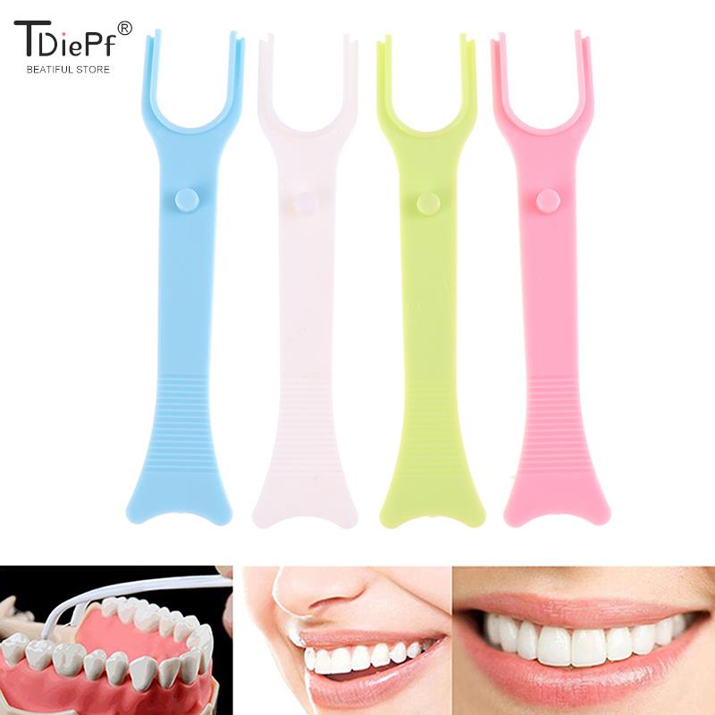 Best of 1pcs Reusable Dental Floss Holder Plastic Floss Handle Holder Oral Hygiene Interdental Teeth Cleaning Tools סילונית ניקוי שיניים Reviews & Tips