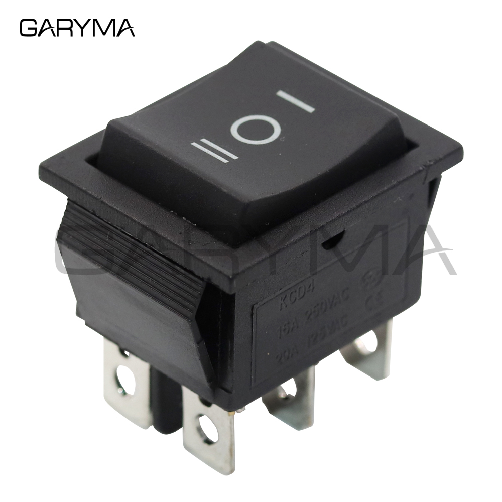 Description Picture 5 of item6-Terminals 3 Position ON/OFF/ON DPDT Boat Rocker Switch 16A 250VAC 20A 125VAC Black Red