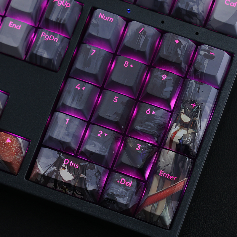 pbt keycaps dos desenhos animados anime gaming