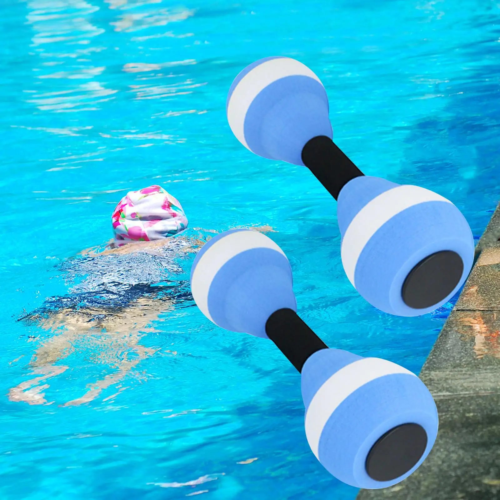 Aquatic dumbbells, water aerobics dumbbell pool resistance, hand bars
