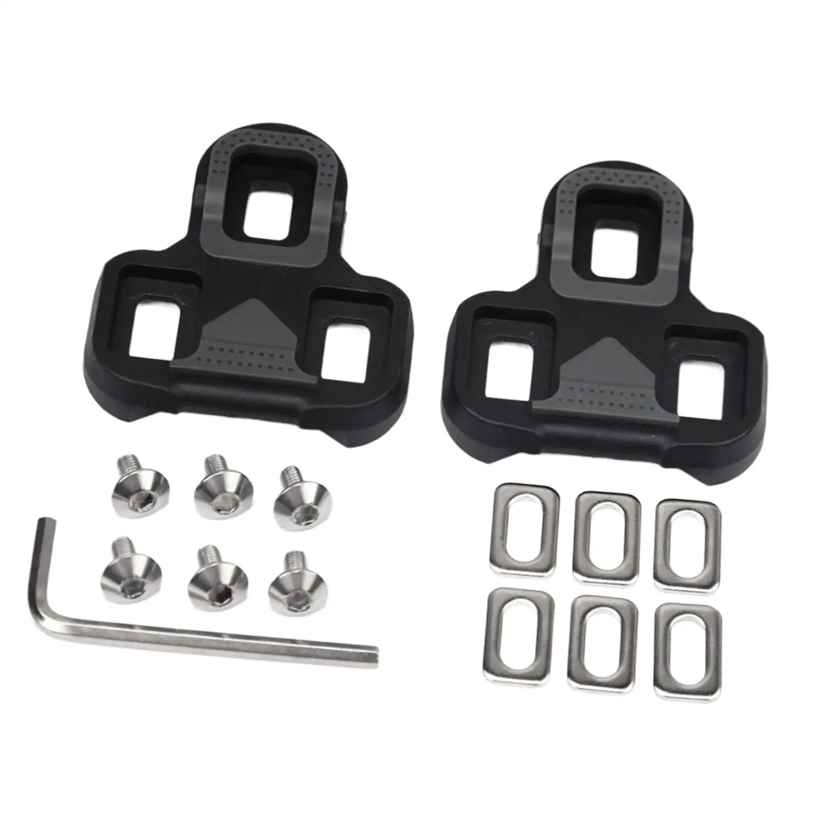 Road Bicycle Pedals Black Bicycle Cleats for Mountain Bicycle Indoor Outdoor