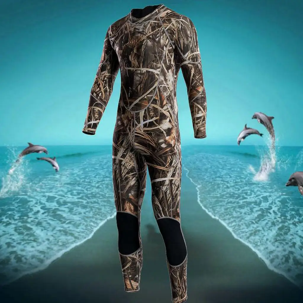 New Mens 3mm Neoprene Full Body Wetsuit for Surfing SCUBA Diving Camouflage S - XXL