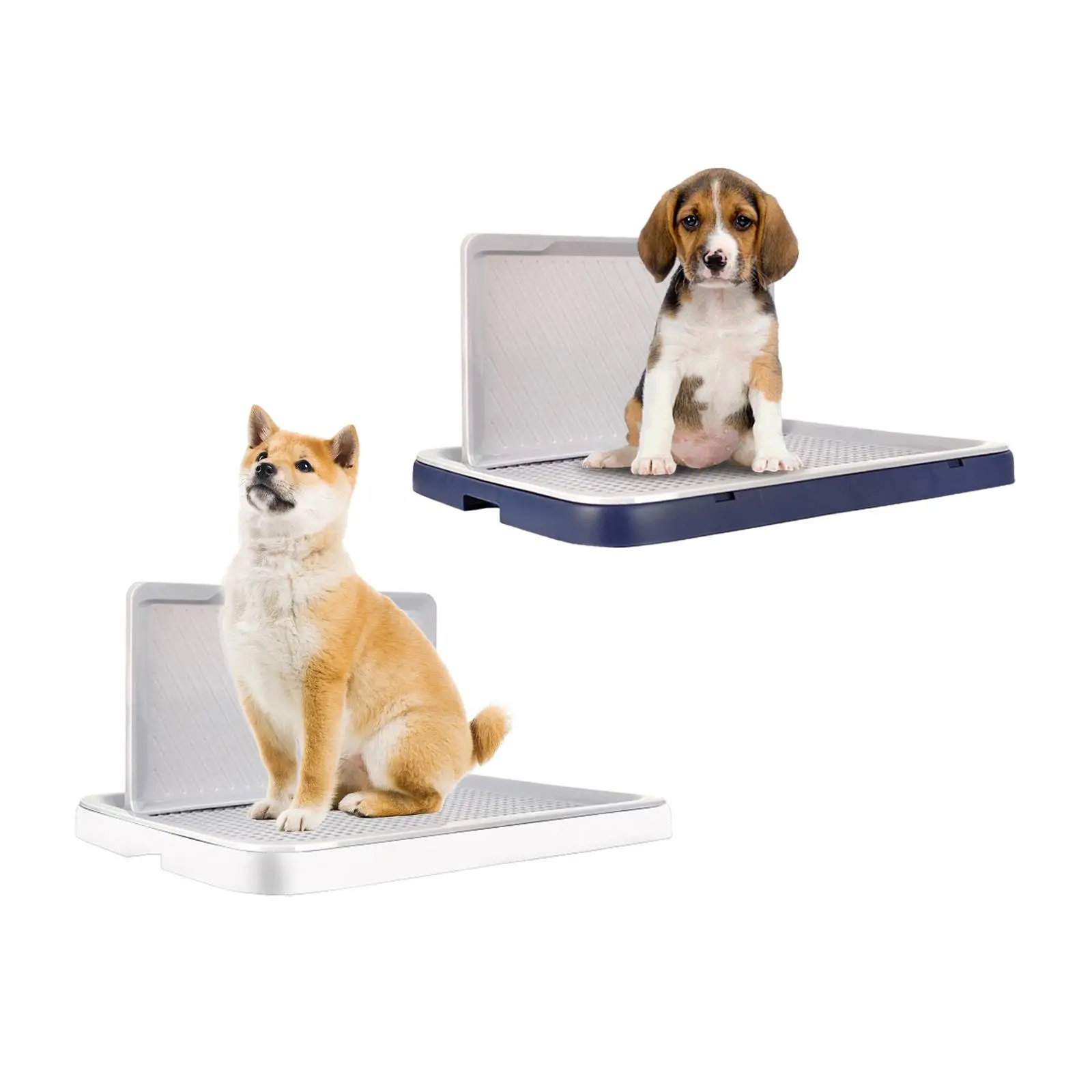 Portable Pet Dog Toilet Puppy Potty Tray Cleaning Tool Removable Litter Tray Training Pad Holder Potty Trainer Corner for Porch