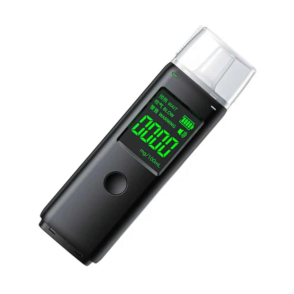 Breathalyzer LCD Display High Sensor USB Charge Personal Use Alcohol Test Kit Quick Test Keychain Alcohol Breathalyzer for Home
