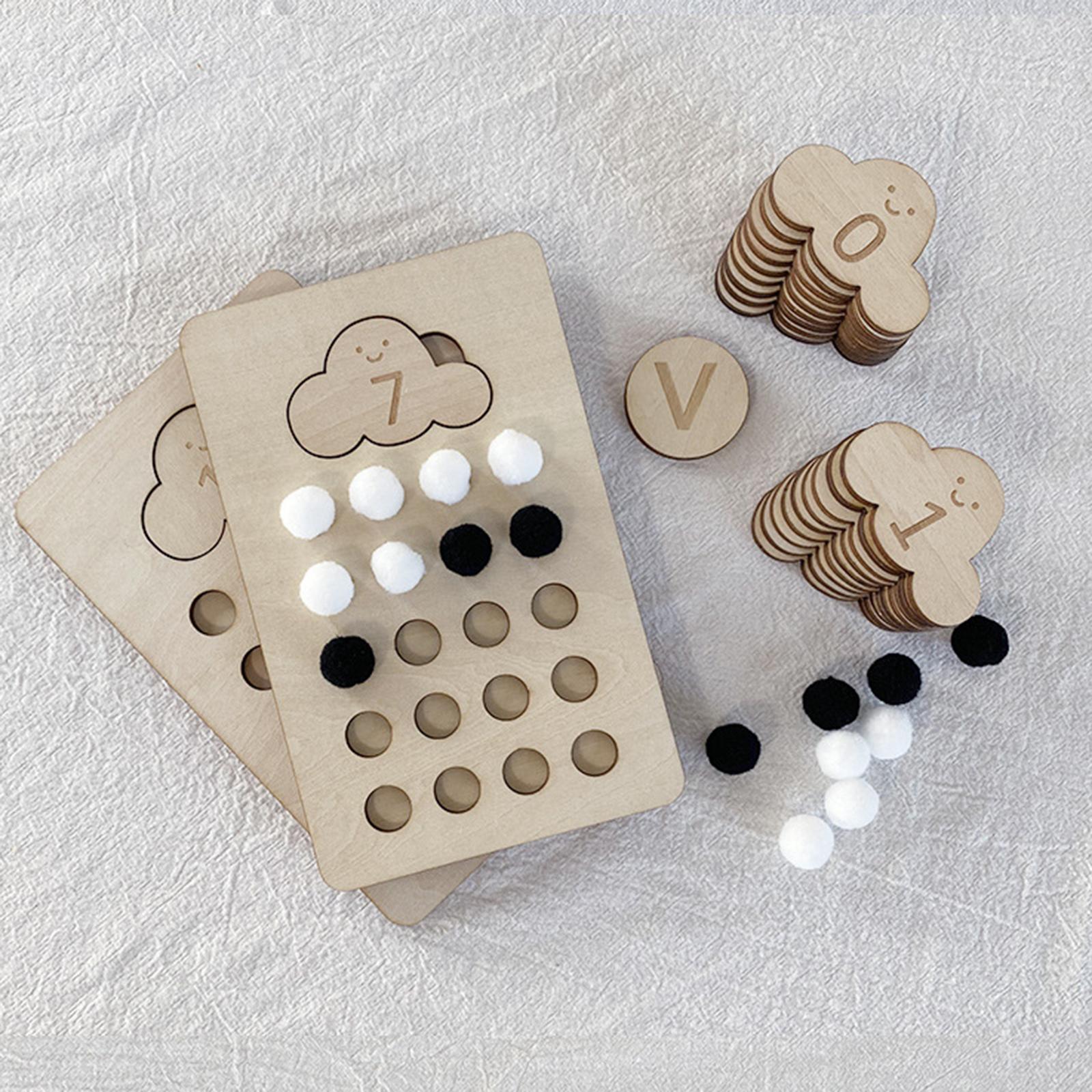 Sorting Toy Counting Geometry Cloud Wooden Toys Learning Toys Board Game for Kids Girls Baby Toddlers Children