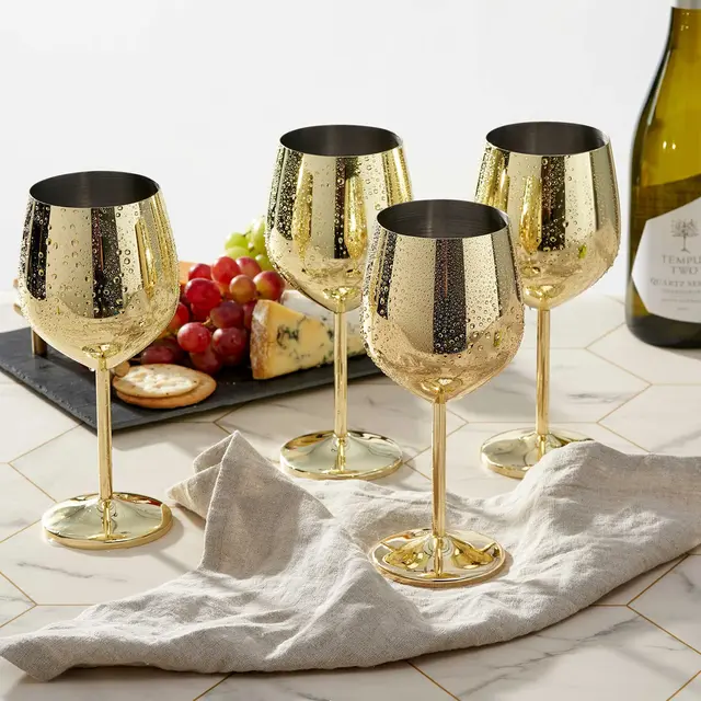 Luxury Stainless Steel Champagne Gold Wine Goblets With Engraving And  Creative Metal Martini Cup Goblet For Bars From Meanniceg, $17.52