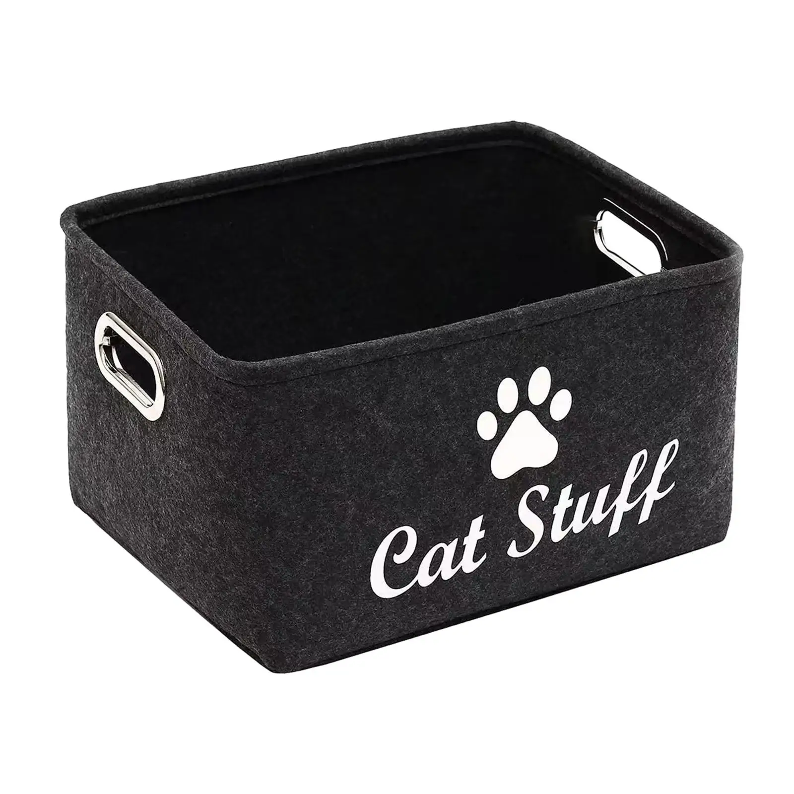 Dog Toy Storage Basket Bin Large Felt Pet Bins Basket for Dog Coats Dog Apparel and Accessories Dog Toys Clothing 39cmx25cmx21cm