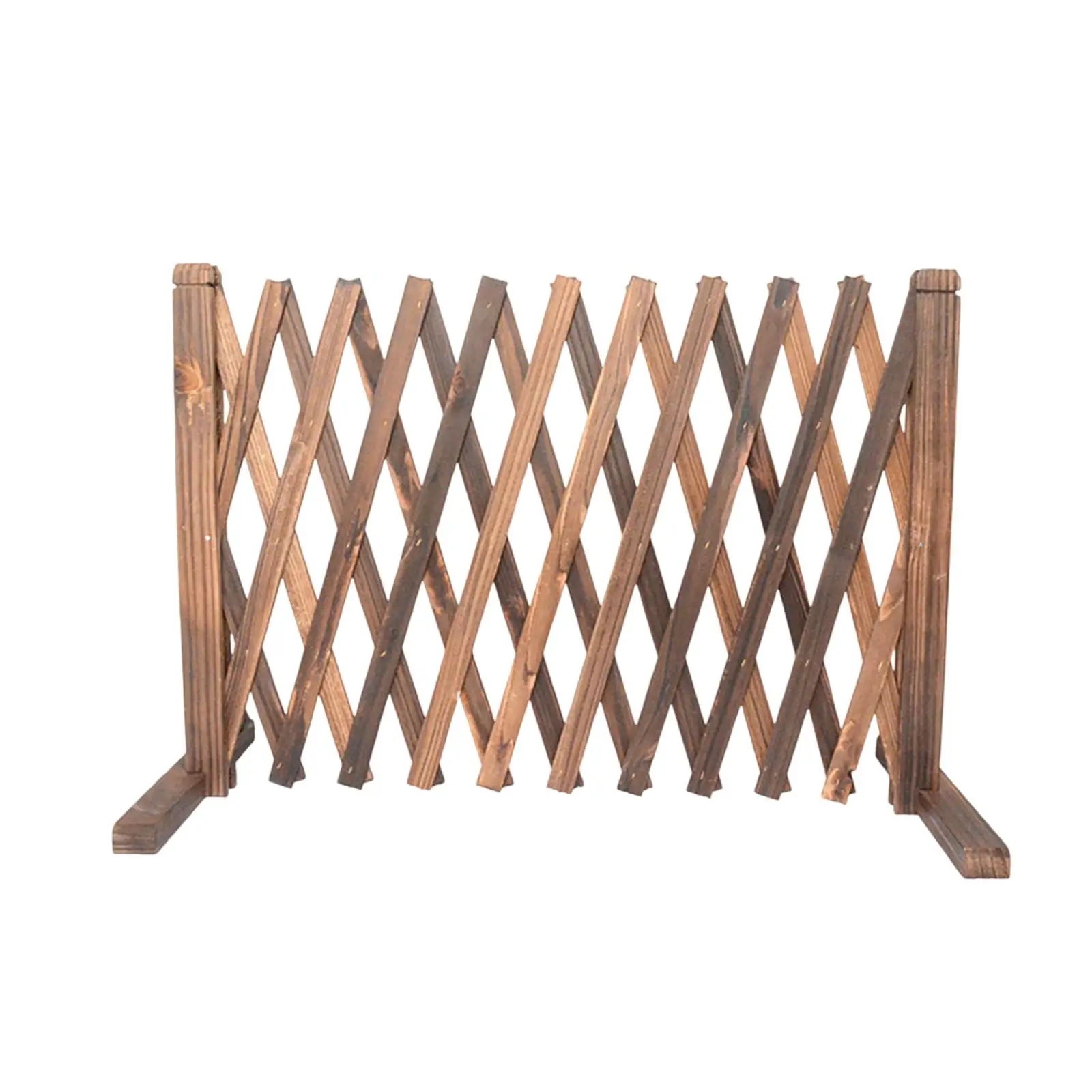 Expandable Wood Fence Photo Props Foldable Garden Screen Panel Lattice Fence Photo Background for Home Balcony Outdoor Garden