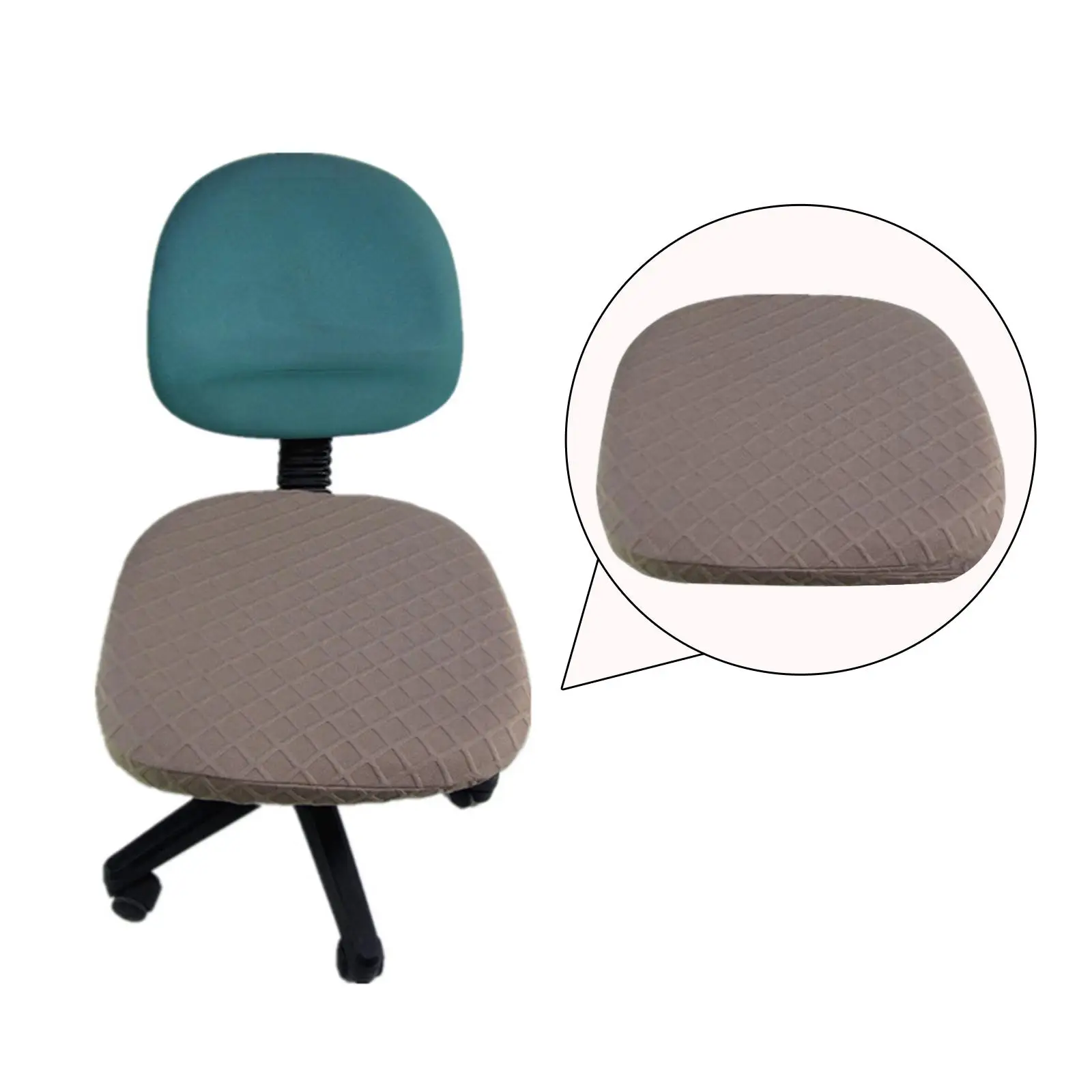 Stretchable Jacquard Office Computer Chair Cushion Seat Cover Machine Wash for Square or Round Seat Cushions Solid Pattern