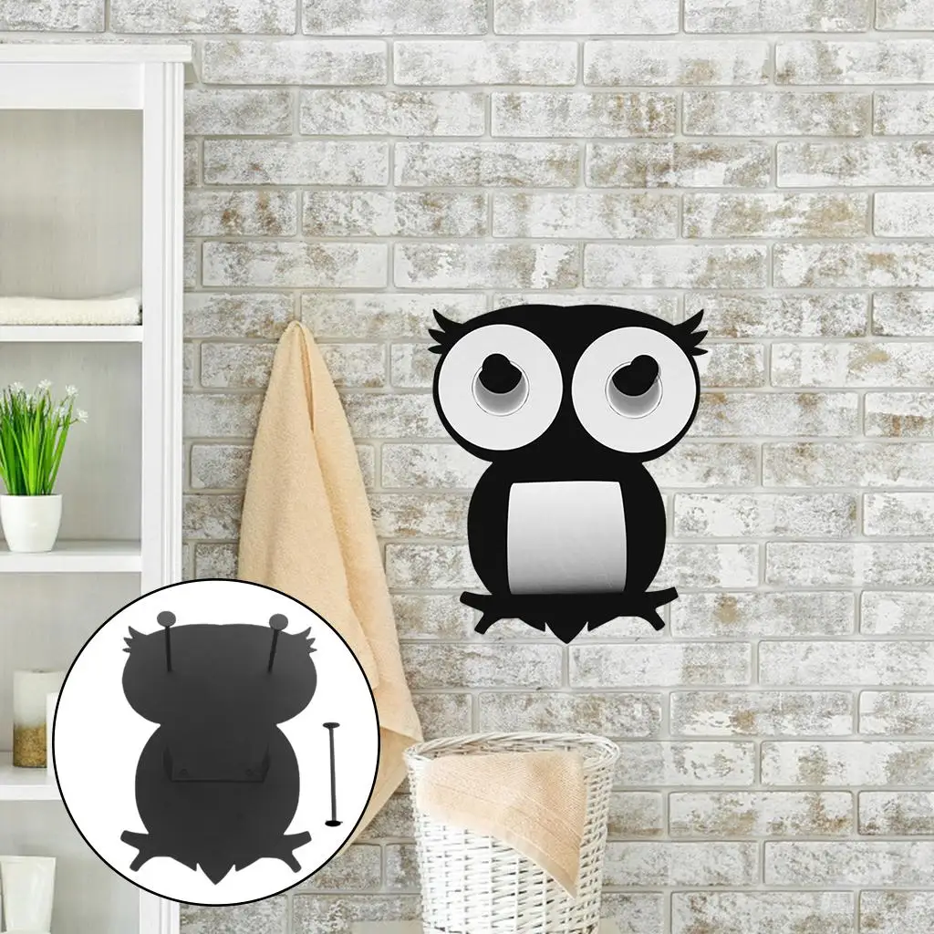 Owl Paper Holder, Space-Saving Cute Decor 3 Rolls Hold Artistic Decoration for
