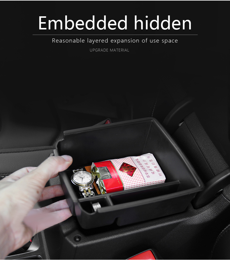 Auto-Armlehnen-Mittelkonsolen-Aufbewahrungsbox, Handschuhfach-Organizer für Volkswagen VW Tiguan MK2 2017-2021 2022 2023 2024 Zubehör – Detail 6
