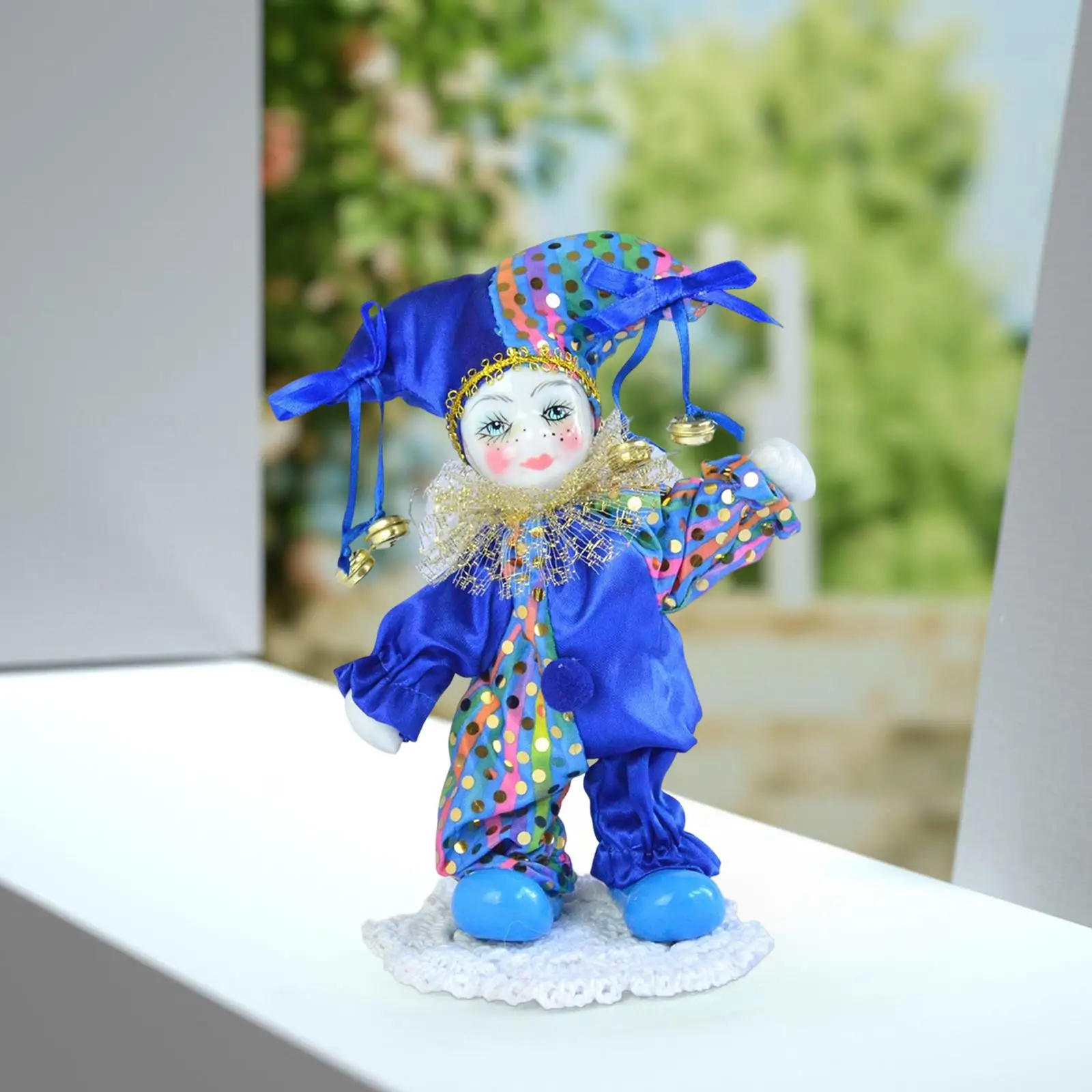 7inch Clown Doll Figurine ,Crafts ,Ornament ,Action Figures, Home Decoration for Holiday