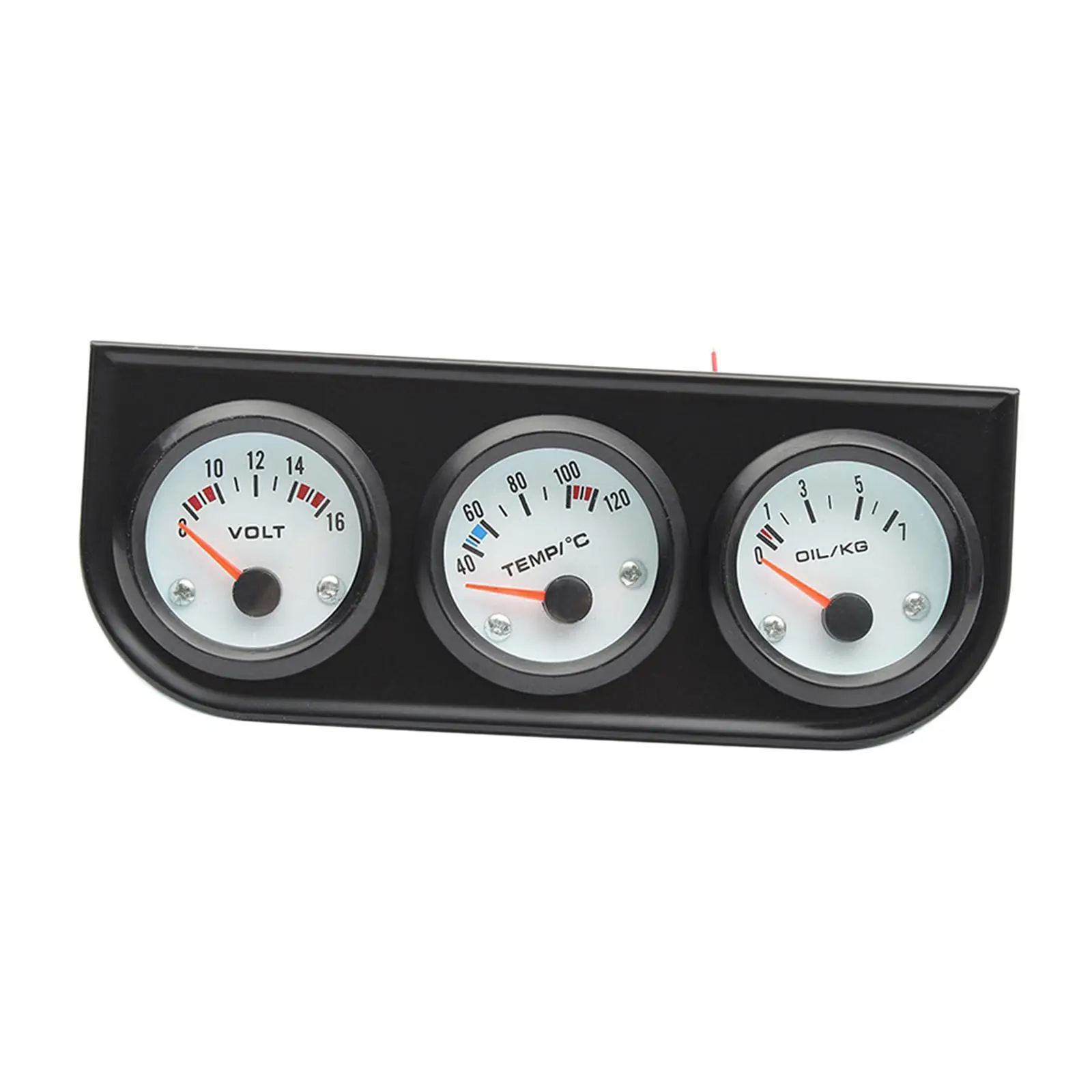 3 in 1 Car Triple Gauge Volt Meter Water Temp Oil Pressure Meter with Bracket Instrument Cluster Accessories