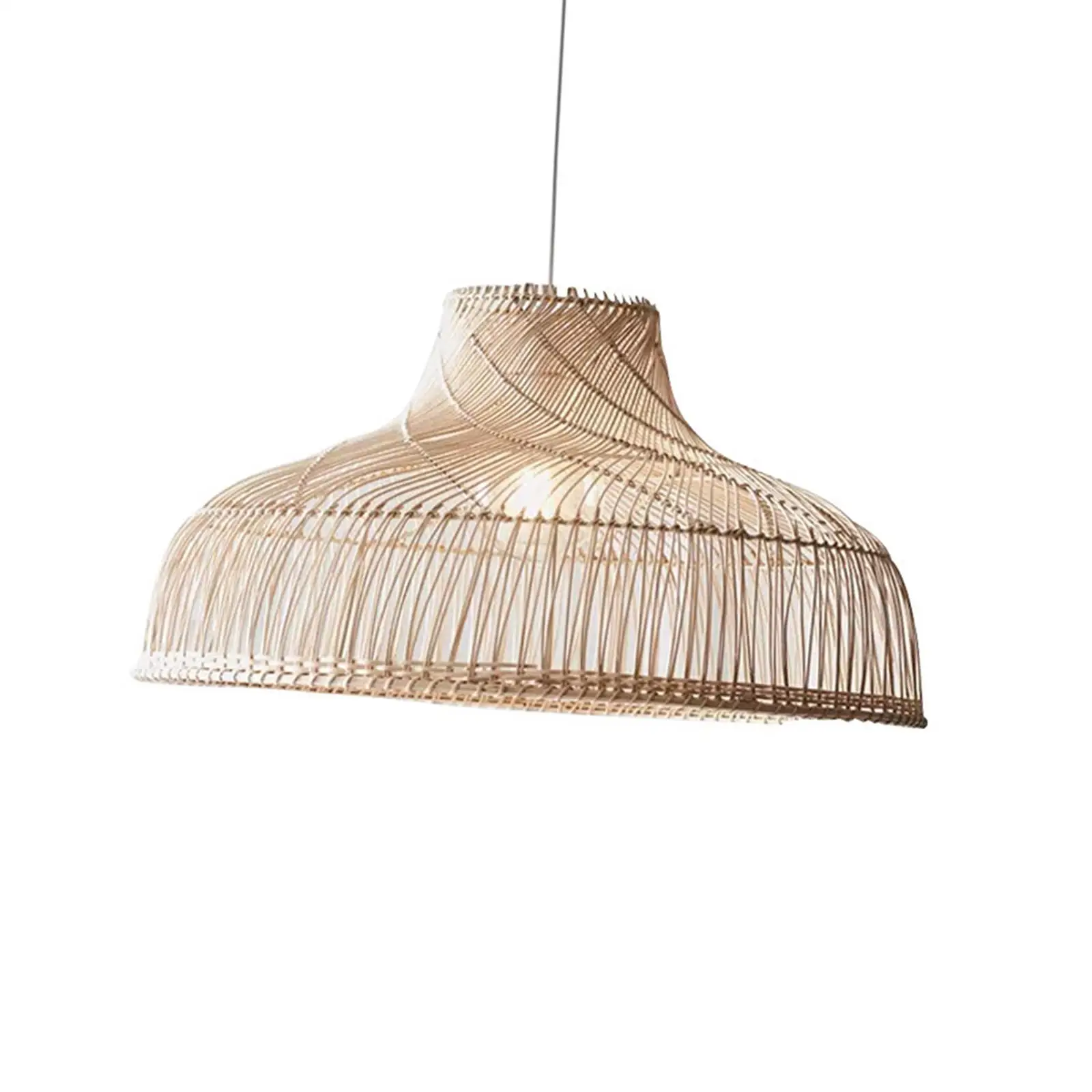 Rattan Woven Lampshade Pendant Lamp Shade for Office Kitchen Decor