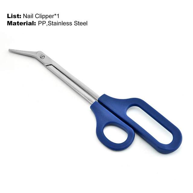 MS TOOLZ Easy Grip Toenail Scissor Long Reach Toe Nail Clipper