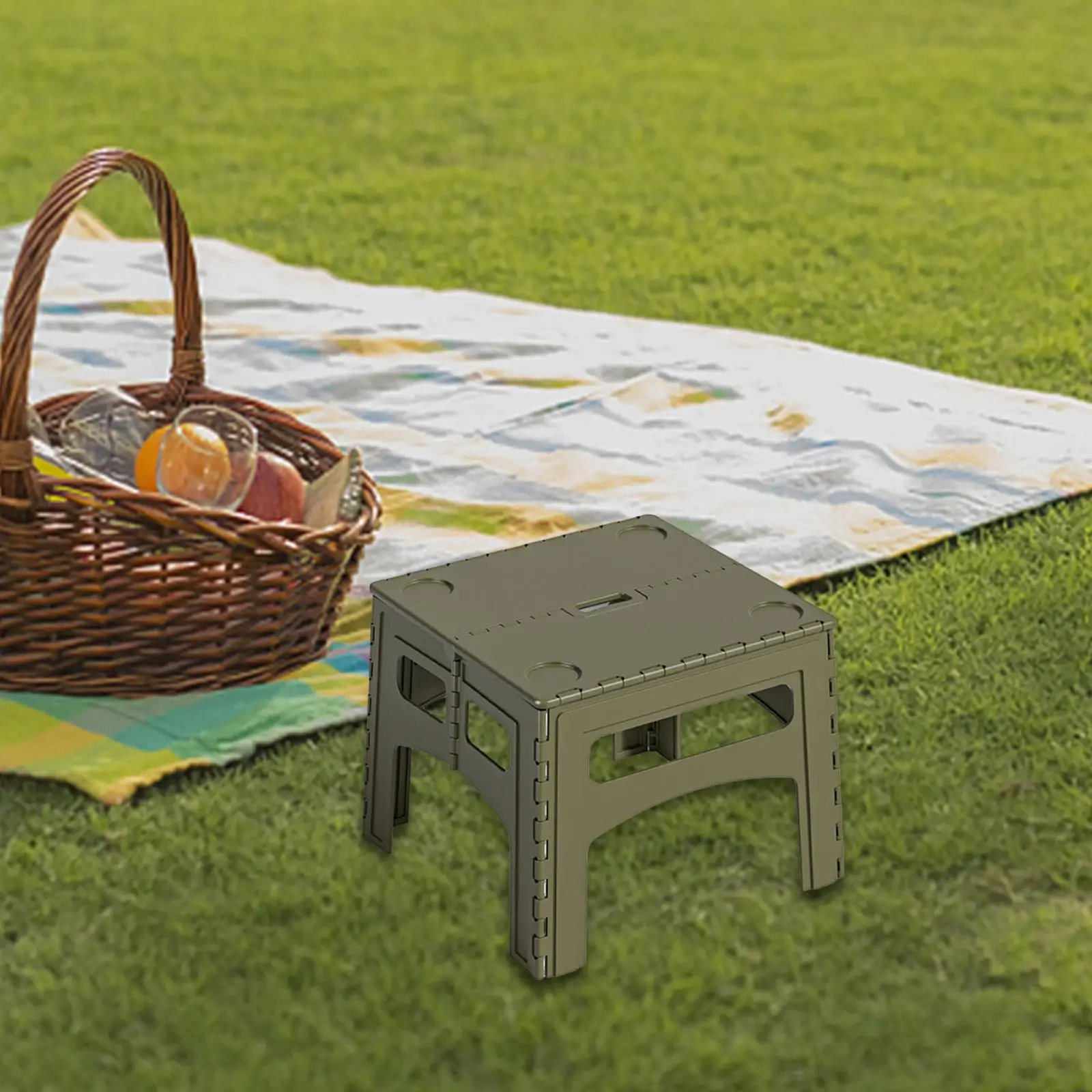 Camp Table Desk Foldable Picnic Table Portable Camping Table Outdoor Folding Table for Backyard Garden Fishing Outdoors Cooking