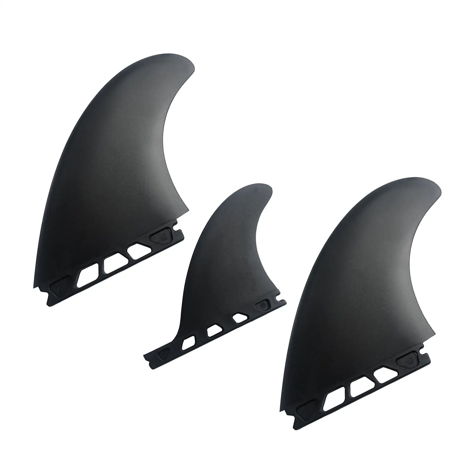 3 Pieces Surfboard Fins Replacement Surfing Fin for Canoe Stand up Paddleboard
