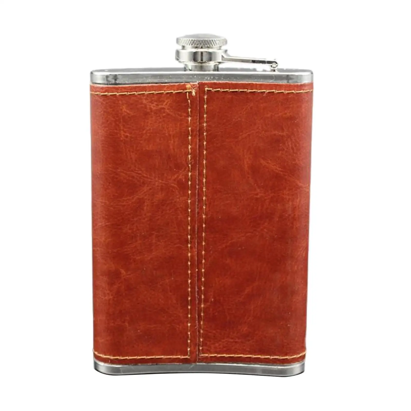 9 oz Hip Flask Leakproof Stainless Steel with PU Leather Wrapped Drinkware for Home Goods Man Gifts Drinker Alcohol 301-400ml