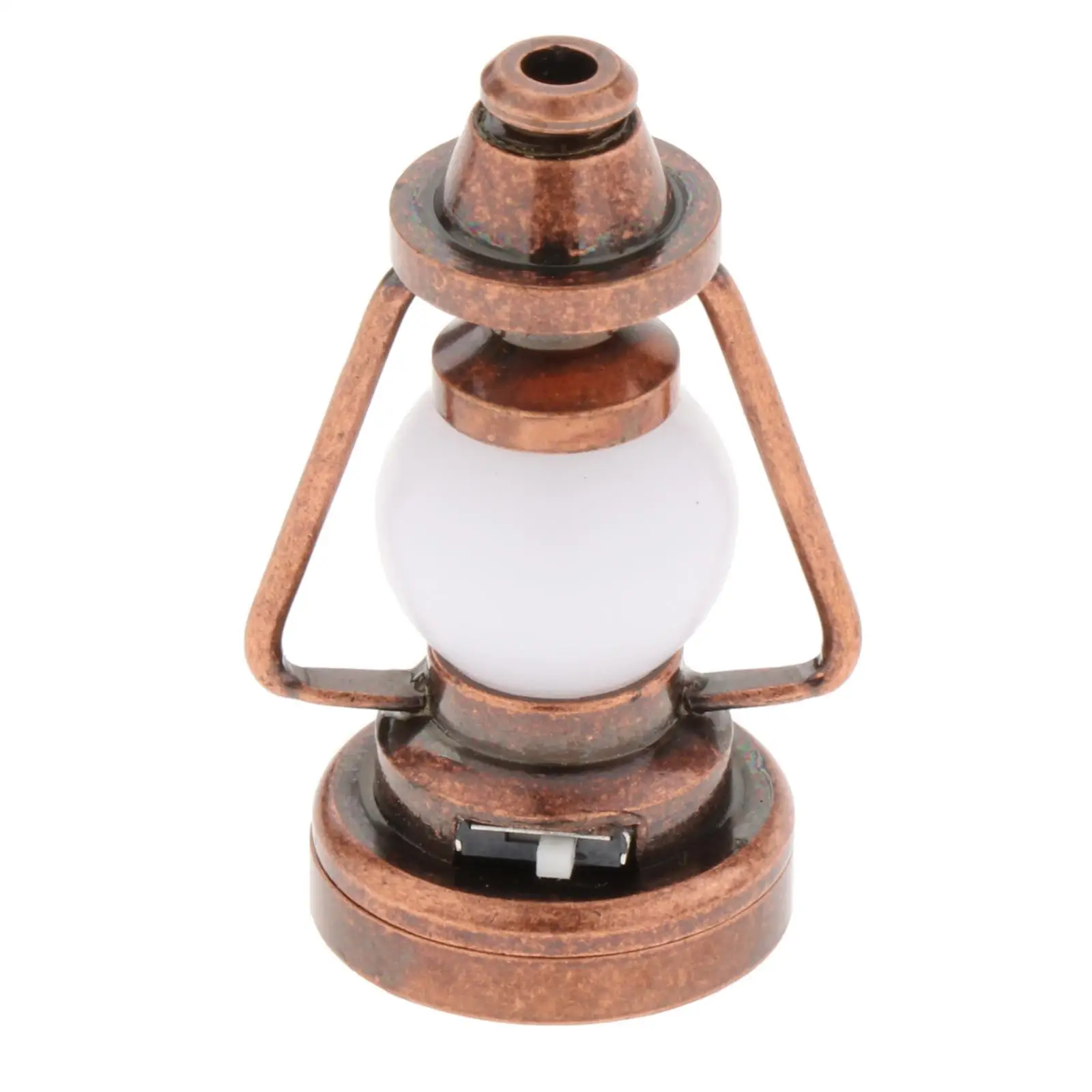1:12 Dollhouse Lantern Lamp Replaceable Battery LED Doll House Vintage Decor