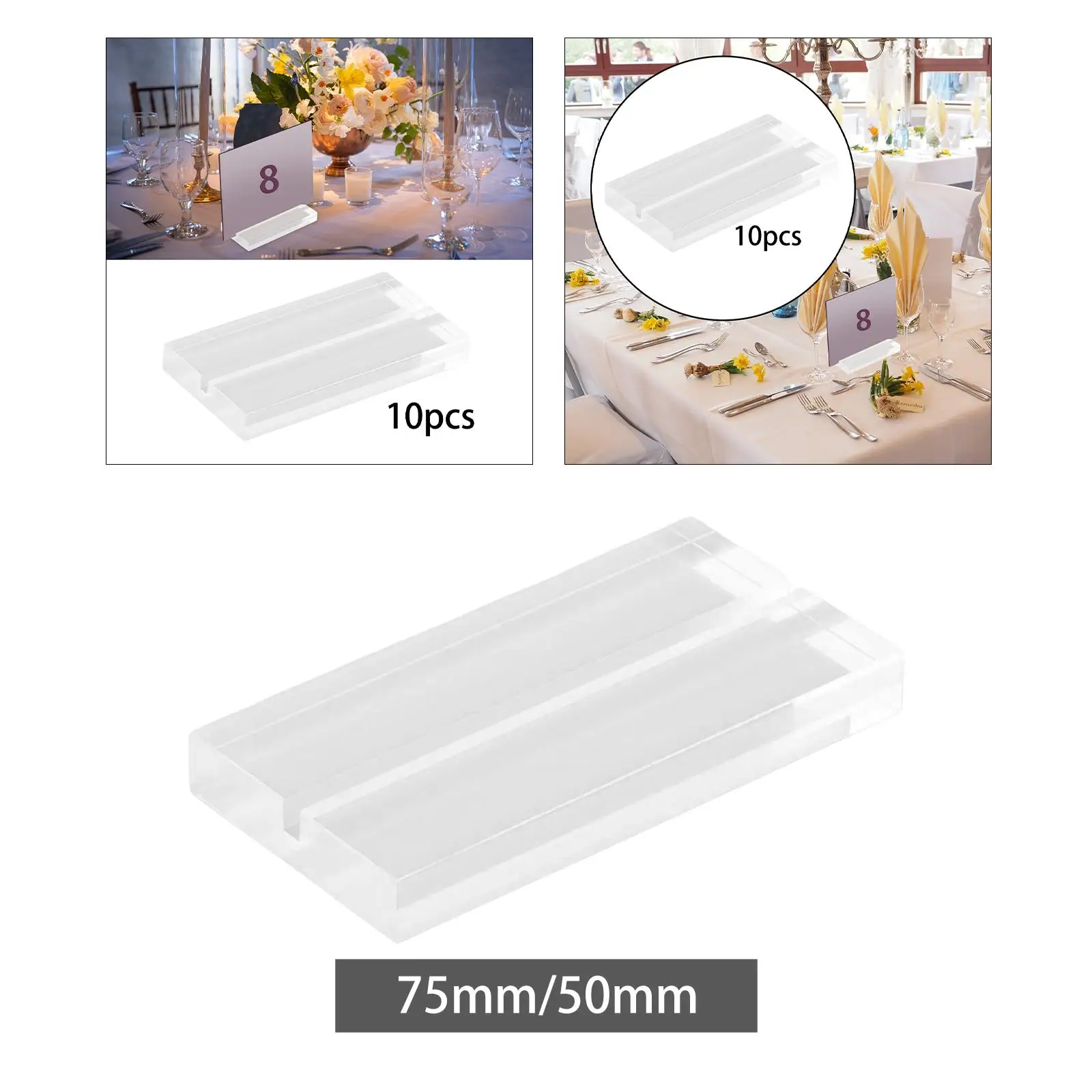Clear Acrylic Place Card Number Holder Stand Wedding Event