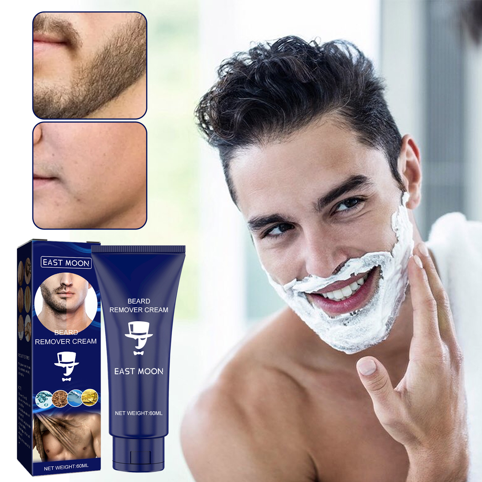 Best of Hair Removal Cream Men's Facial Care Beard Removal Inhibitor Beard Removal Cream Professional Painless Gentle Beard Depilatory Reviews & Tips