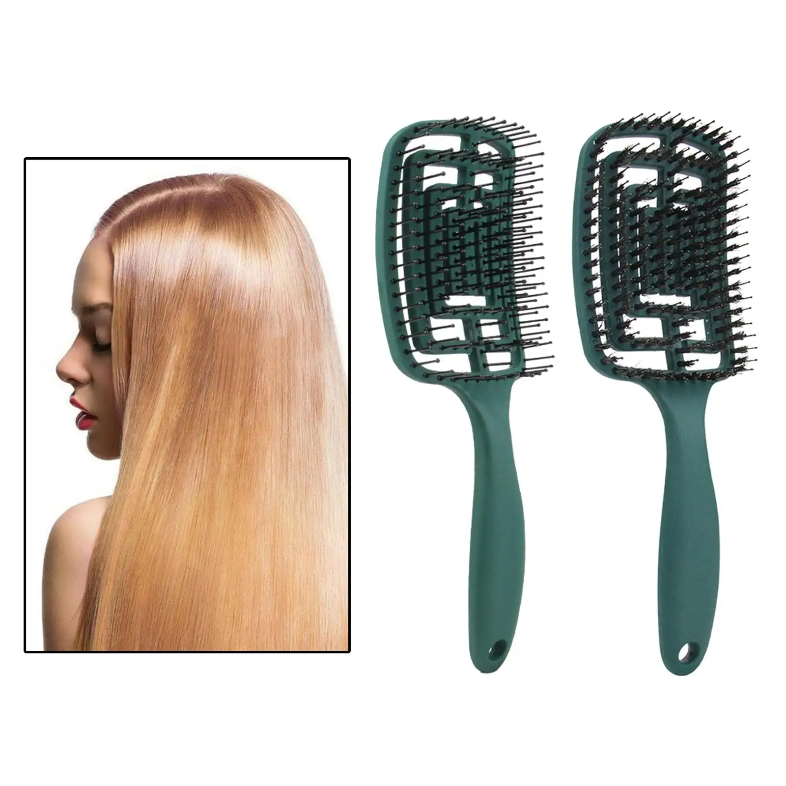 Detangling Der Curved Vented Hair Brush Comb for Men and Women   Hairbrush Long  