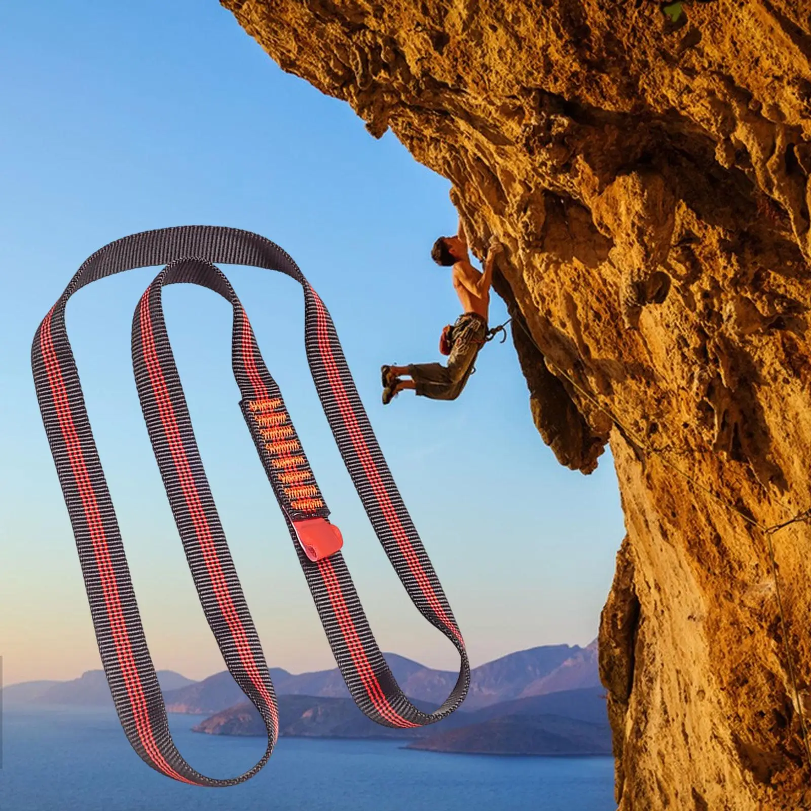 Rock Climbing Sling Runners Mountaineering Gardening 22kN Webbing Straps