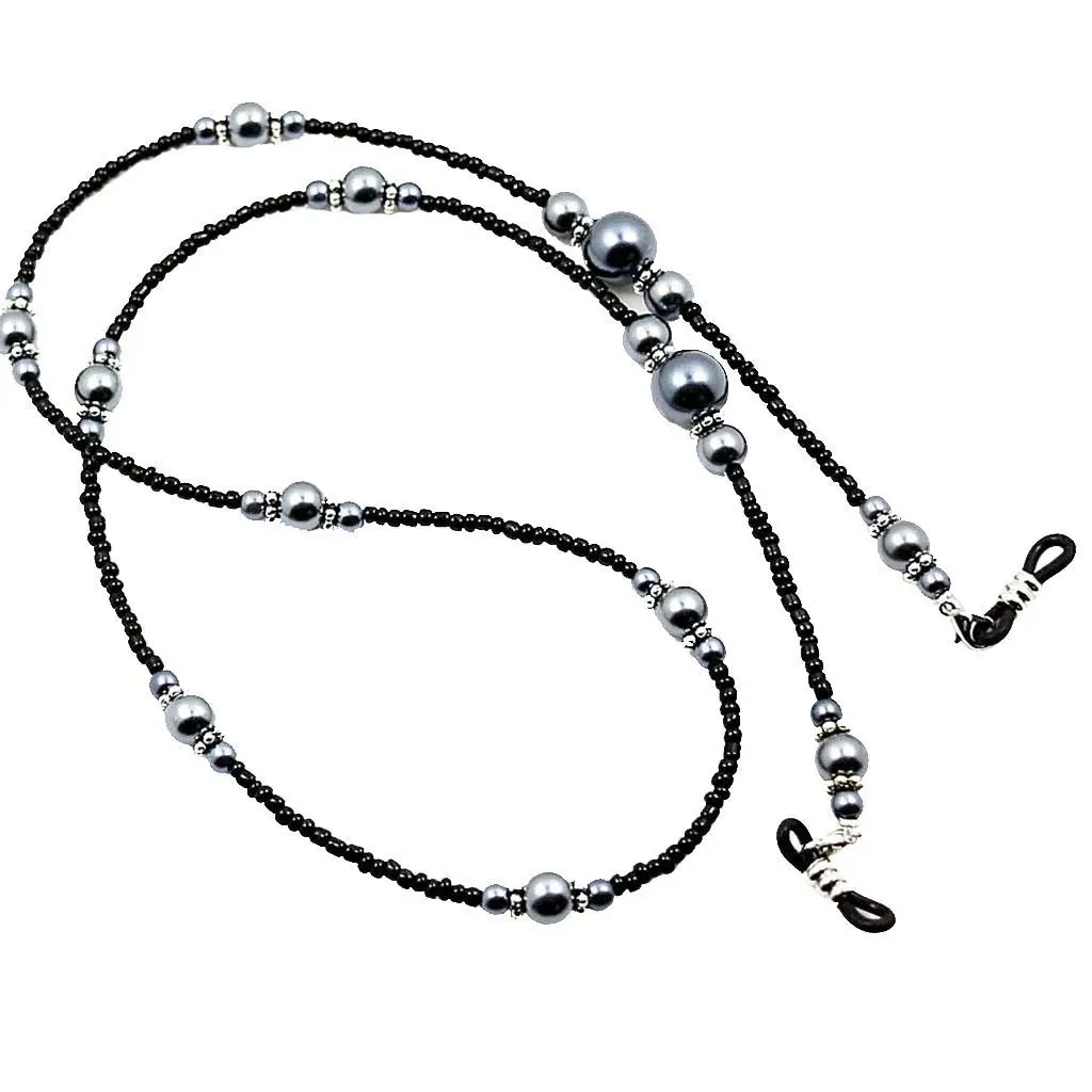 Fashion faux pearl bead strand eyeglass holder sunglass cord