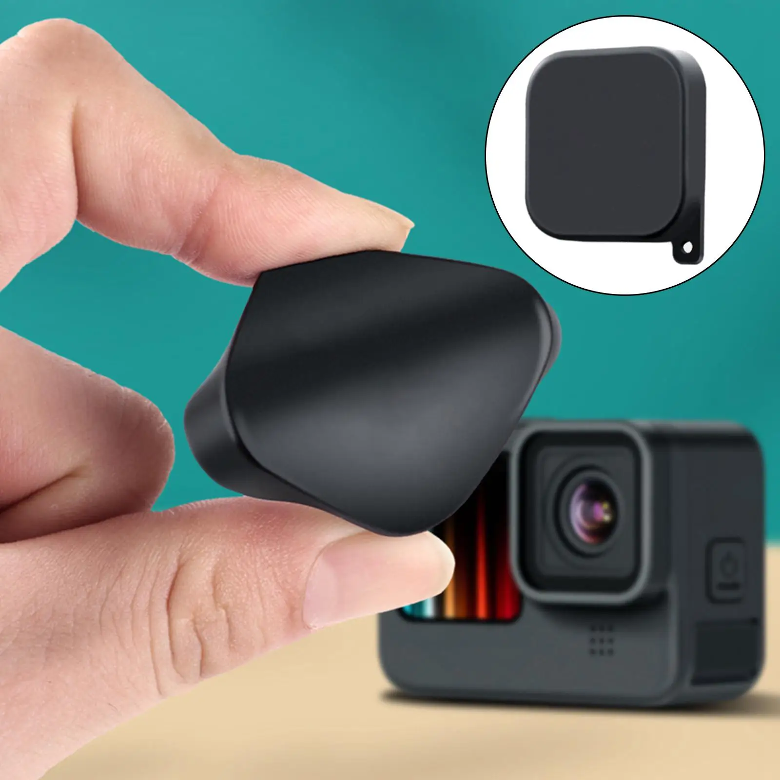 Lens Caps Against Dirt Scratch Resistant Dust-Proof Silicone Soft Black Protective Case for Go Pro Hero 9 10 Camera Accessory
