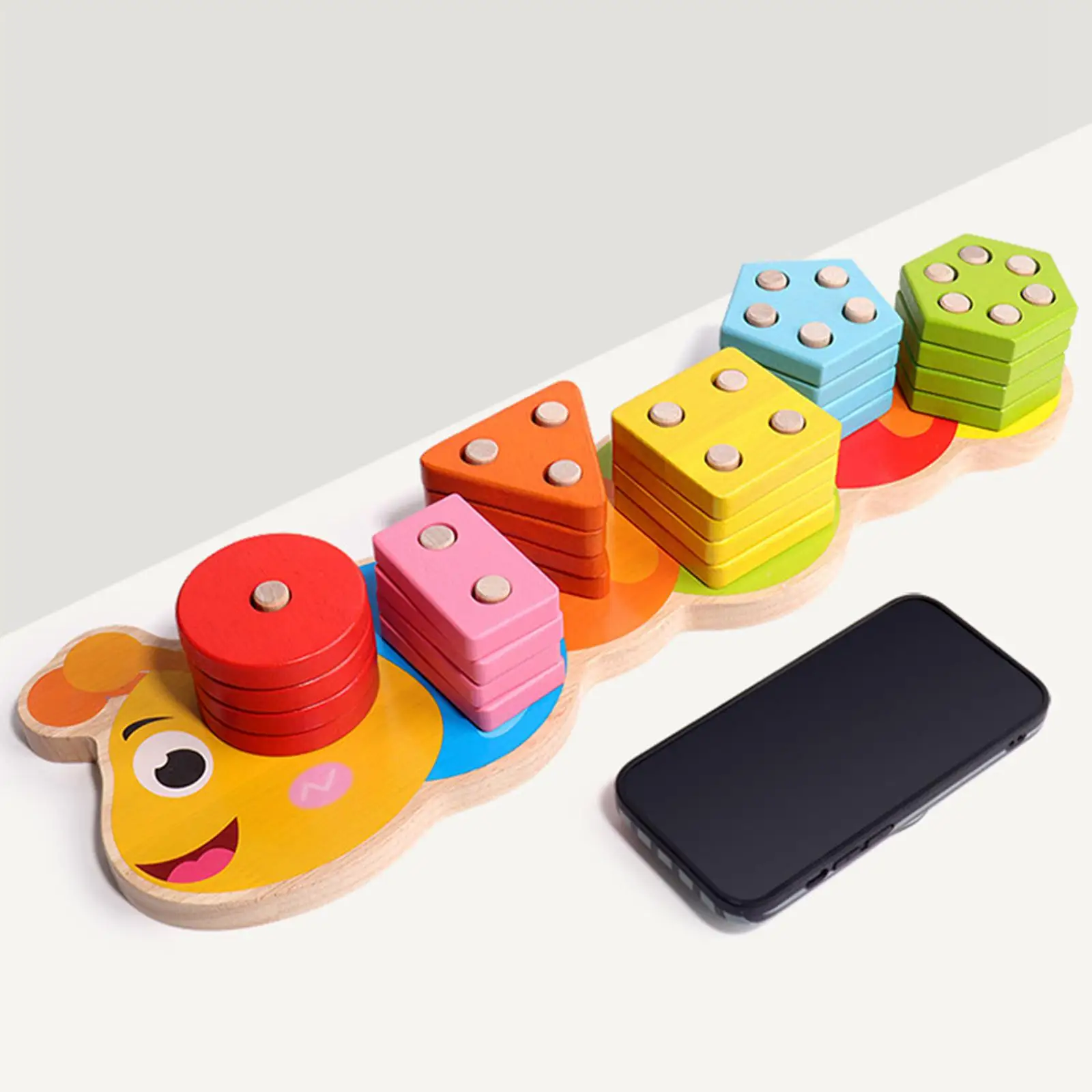 Montessori Color Shape Sorting Board Geometric Board Fine Motor Skill Sorting Stacking Toys for Game Activity Cumulative Toy