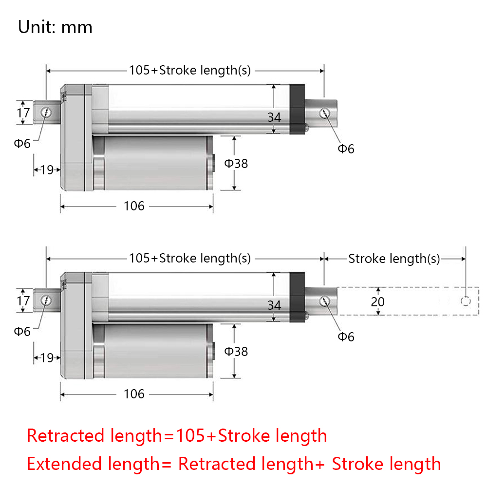 engrenagens de metal, motor linear do curso,