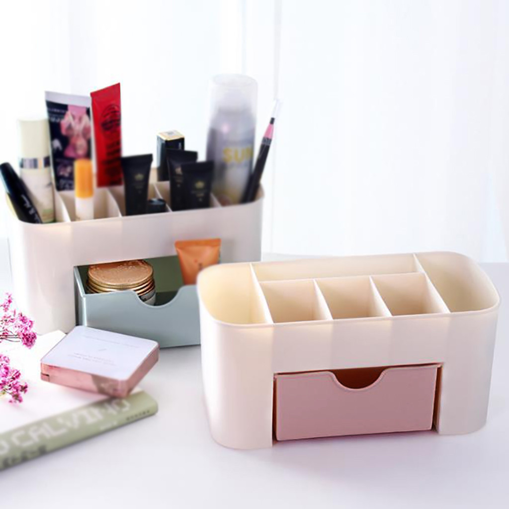 Title 9, Plastic desktop cosmetic box with small drawer ...