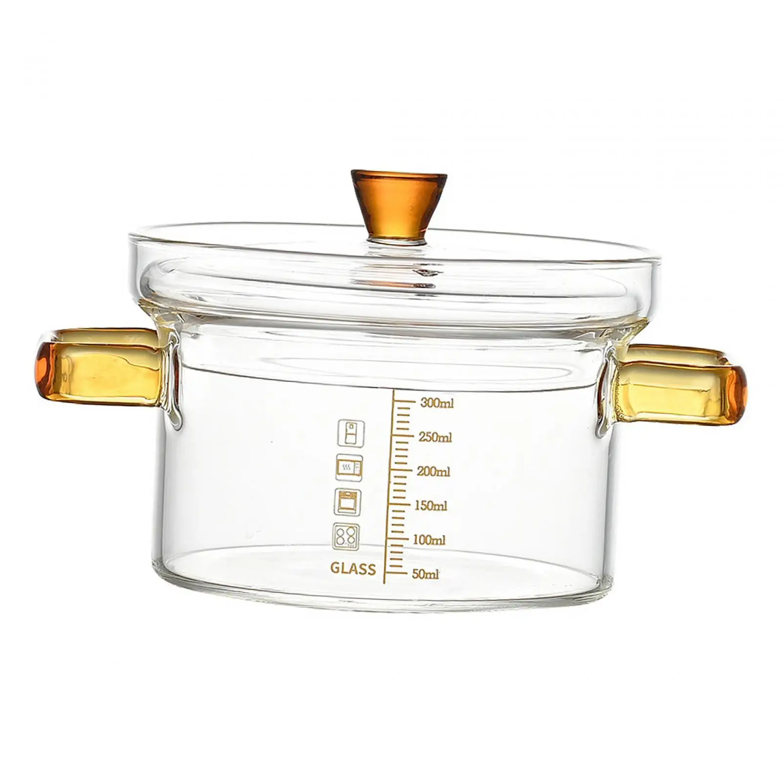 Heat Resistant Glass Saucepan Stockpots Transparent Borosilicate Glass Cookware