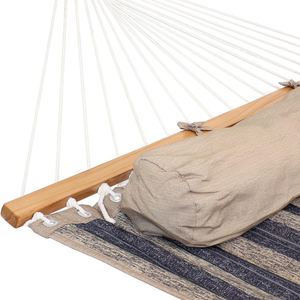 Description Picture 6 of itemOutdoor Quilted Fabric Hammock - Two-Person with Spreader Bars - Heavy-Duty 450-Pound Capacity - Mountainside