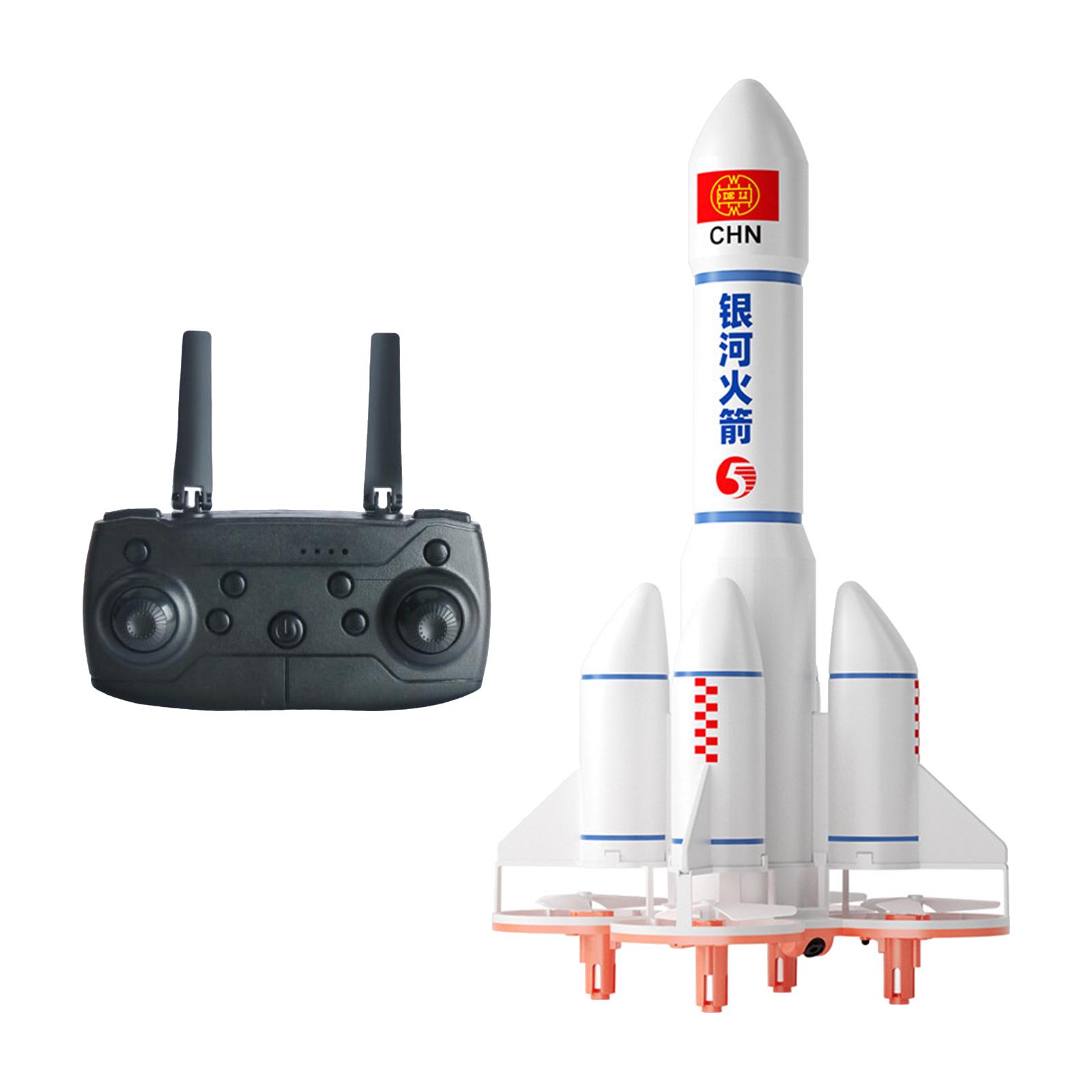 RC Space Rocket with Colorful LED Lights 4 Turbofan RC Drone Space Shuttle