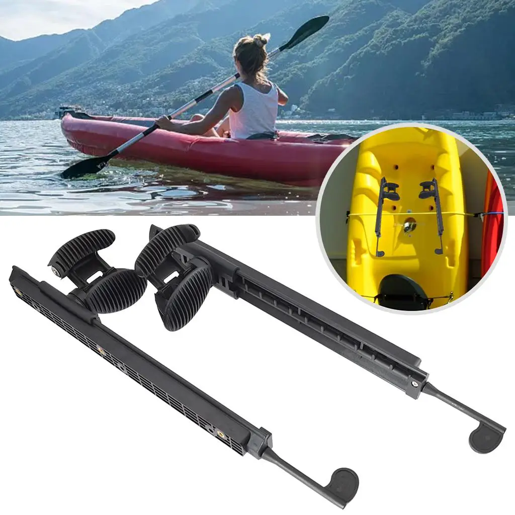 1 Pair Adjustable Kayak Footbrace Pedals Foot Pegs Footrest Rudder Control