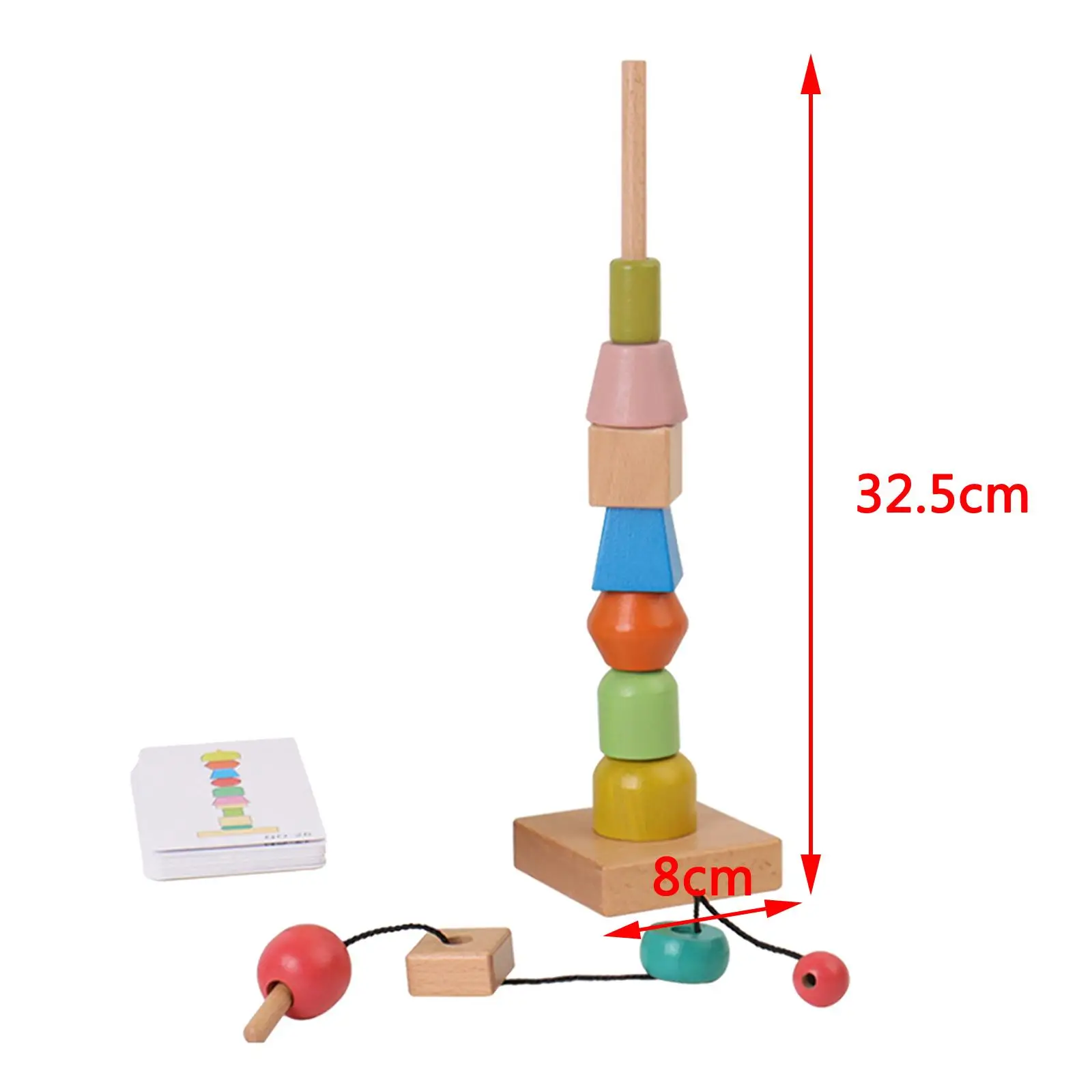 Wooden Stringing Threading Beads Game Cognition Game for Kids Boys Girls