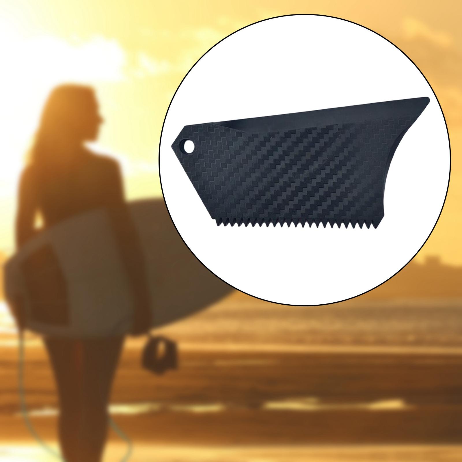Portable Surfboard Wax Comb Black Cleaner Tool Jagged Edges Keychain Hole PP Accessory Remover for Water Sports Surfboard
