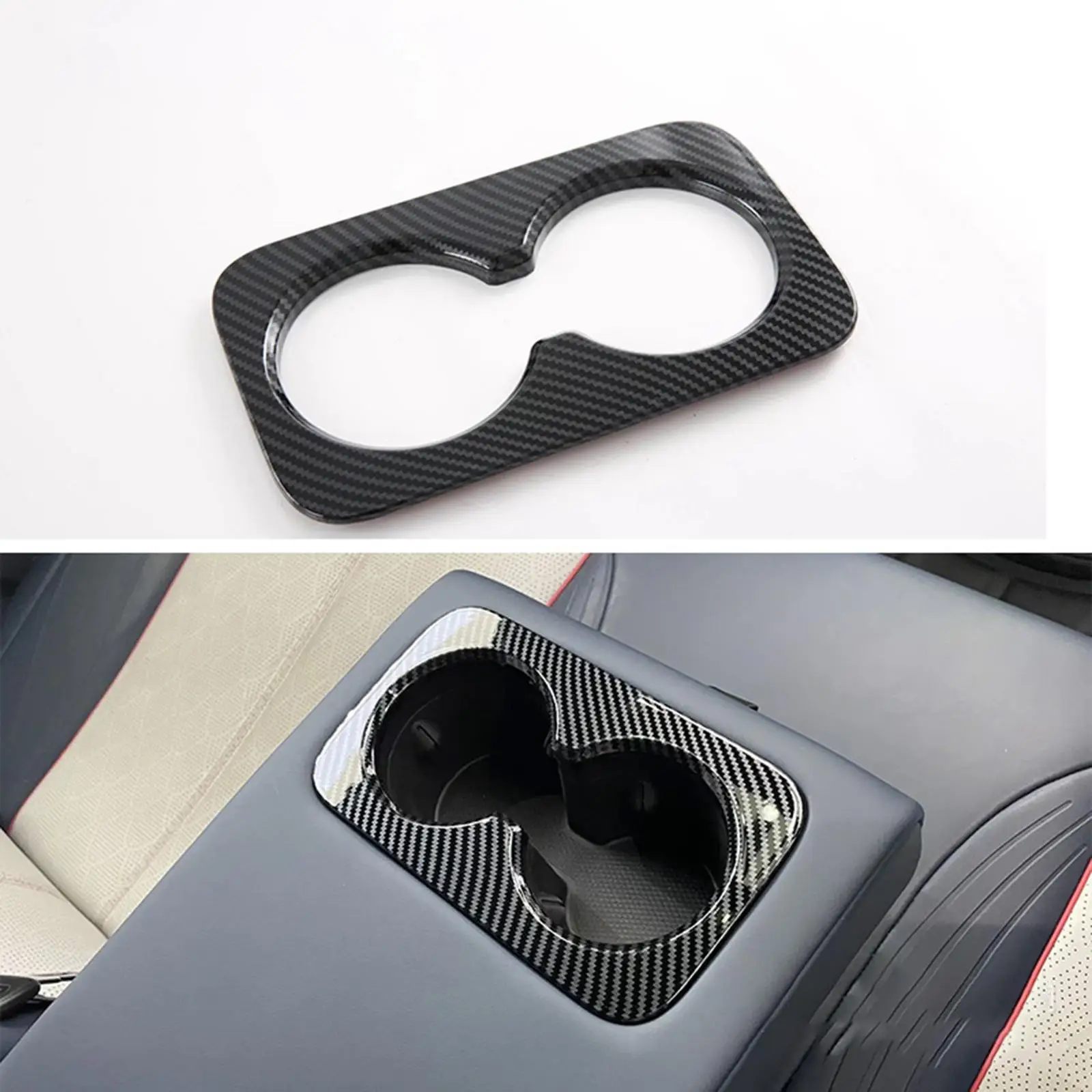 Cup Holder Cover Frame Accessory Car Styling Sticker Easy to Install Decorative