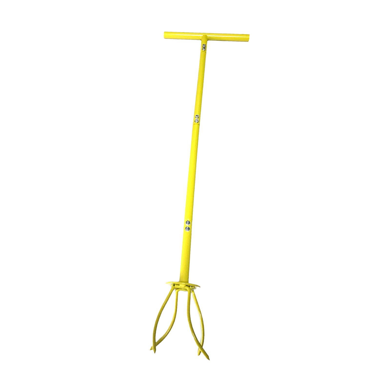 Manual Hand Tiller Strong for Cultivate, Loosen, Aerate T Shaped Handle Gardening Claw Tool Cultivator Agriculture Farmer Tool