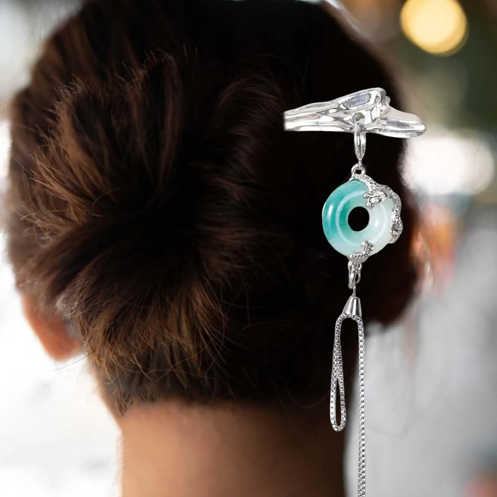 Retro Hairpins Metal Decorative with Tassel Hair Pins Hair DIY Accessory Tassel Hair Chopsticks for Women Girls Long Curly Hair