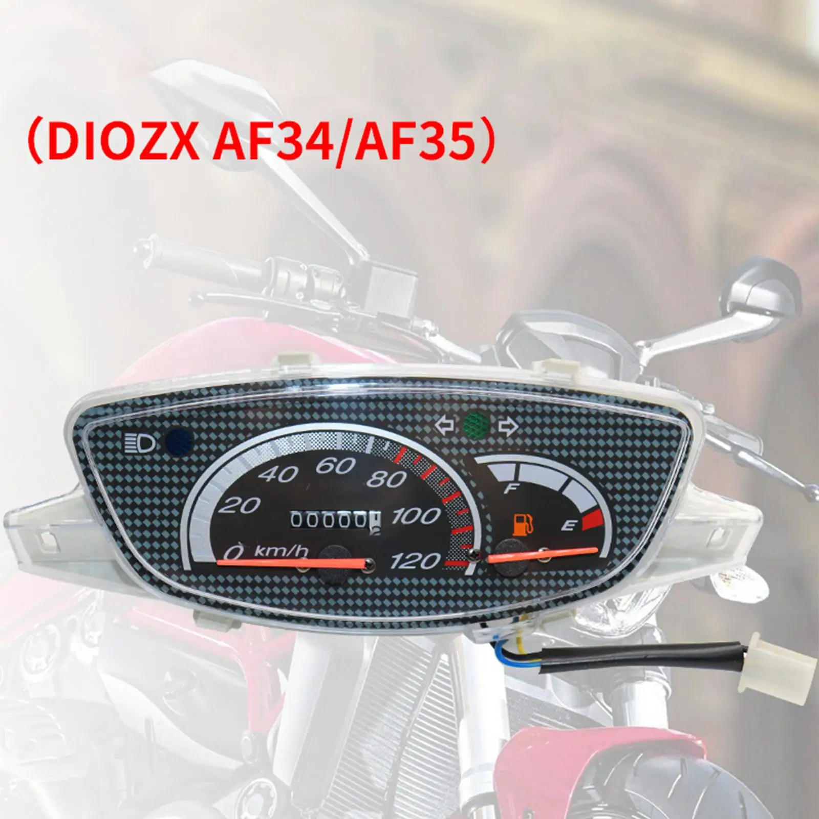 Motorcycle Speedometer Assembly Instrument Black Odometer Replacement Fit for Honda Diozx AF34/AF35 Motorbikes Supplies Parts