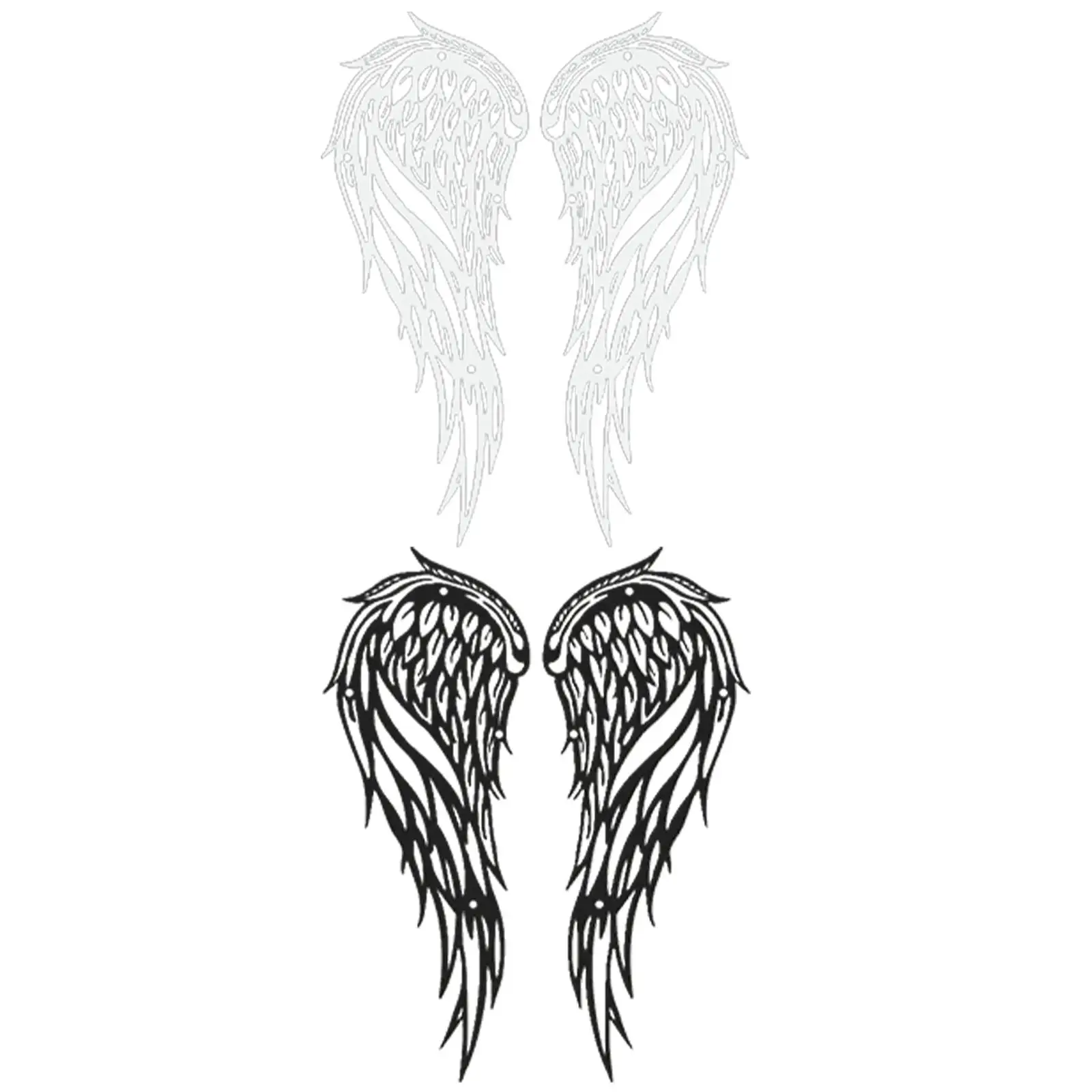 Modern Pair of Angel Wing Decorative Vintage Style Living Room Engraved