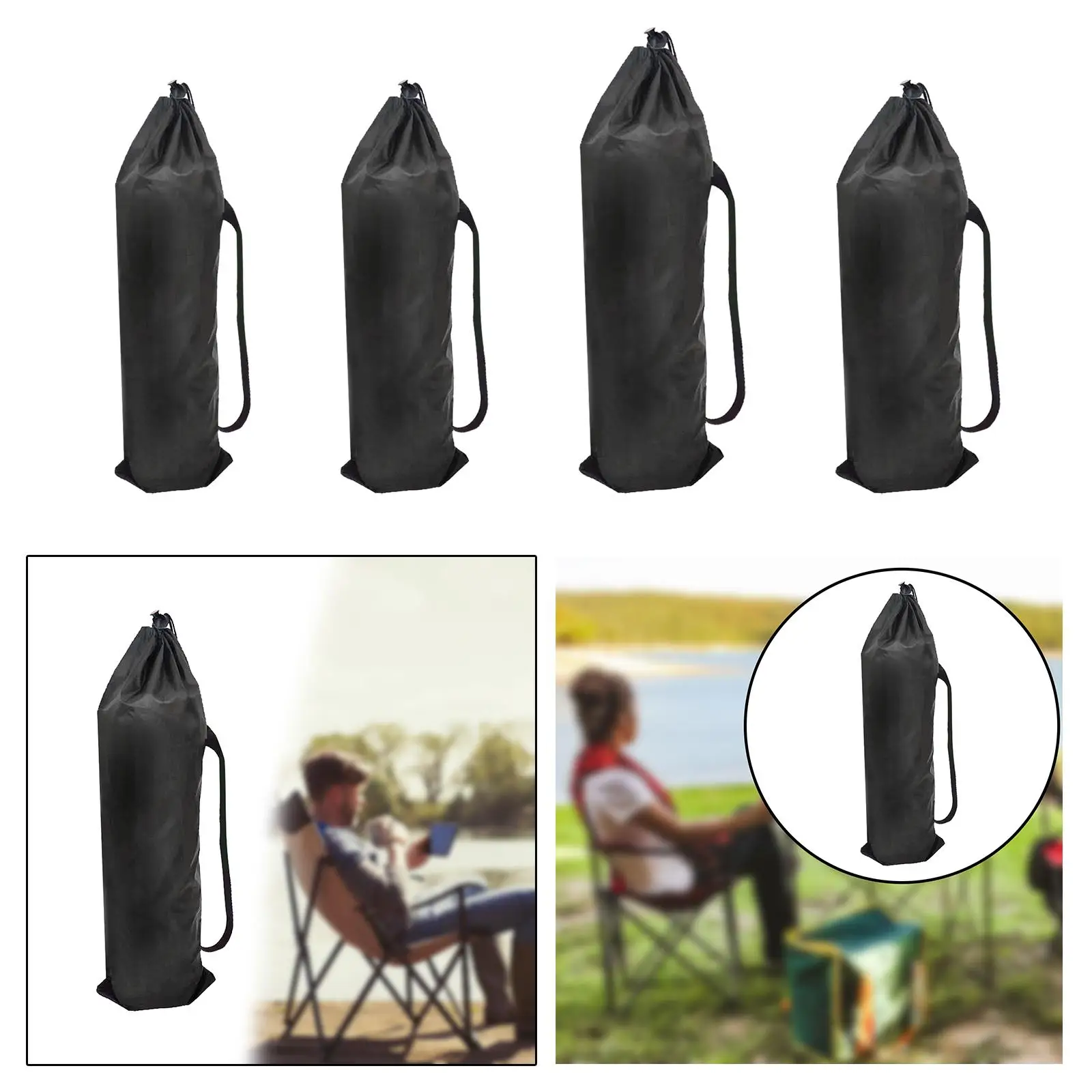 Folding Chair Bag Heavy Duty Portable Oxford Fabric Tent Bag Folding Chair Storage Bag for Hammock Beach Chair Travel BBQ Hiking