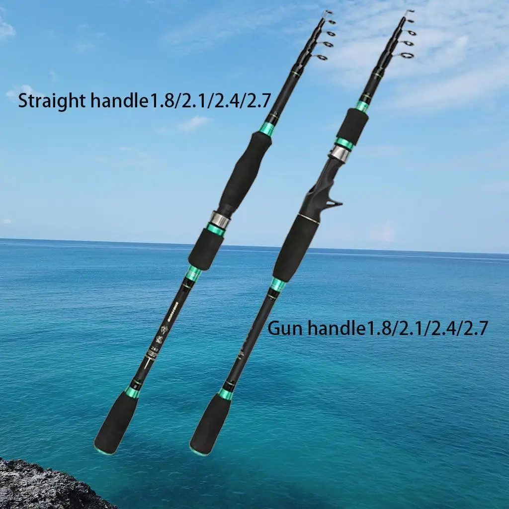 Collapsible Fishing Rod Freshwater Saltwater Telescopic Travel Pole Tools