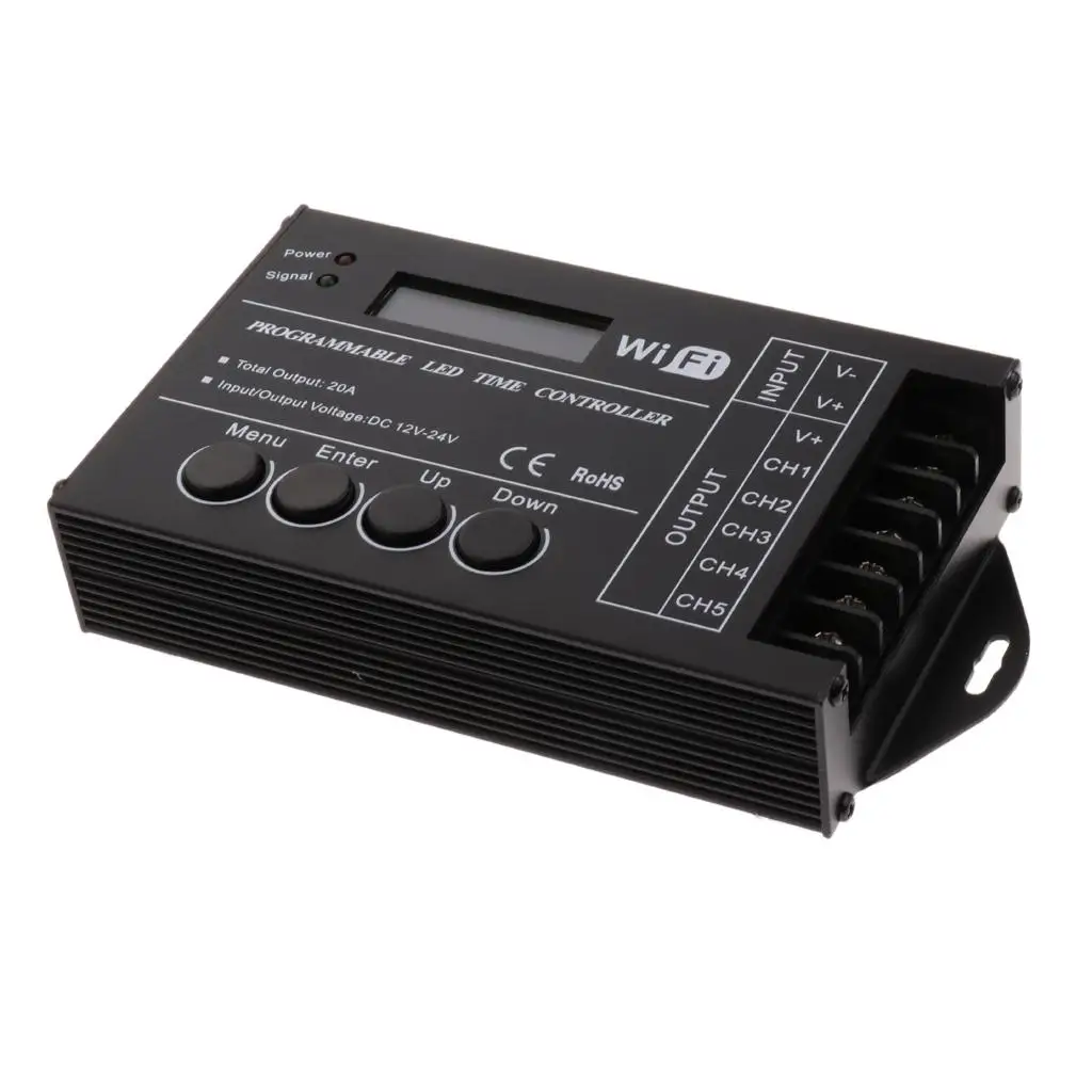 Multi-function DC12-24V 20A 5 Channels TC421 LED Time Controller