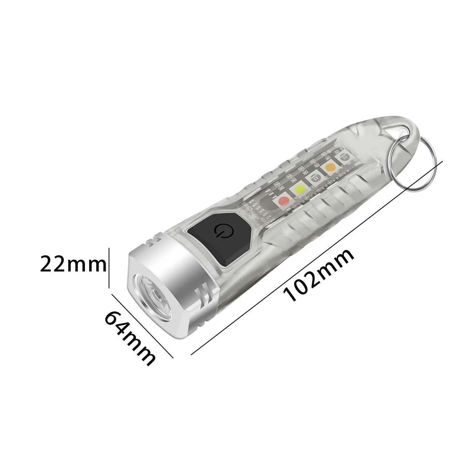 Portable Mini Flashlight with Key Chain and 12 Modes 400 Lumens LED Torch Light for Camping Hiking Daily Using Backpacking