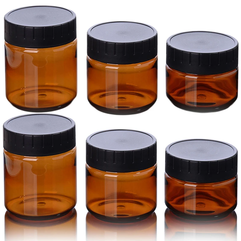 Best of Cosmetic Containers 10Pcs 60 / 100 / 120ml Plastic Jar With Lid Brown Lip Balm Sample Container Makeup Jar Pot Refillable Bottles Reviews & Tips