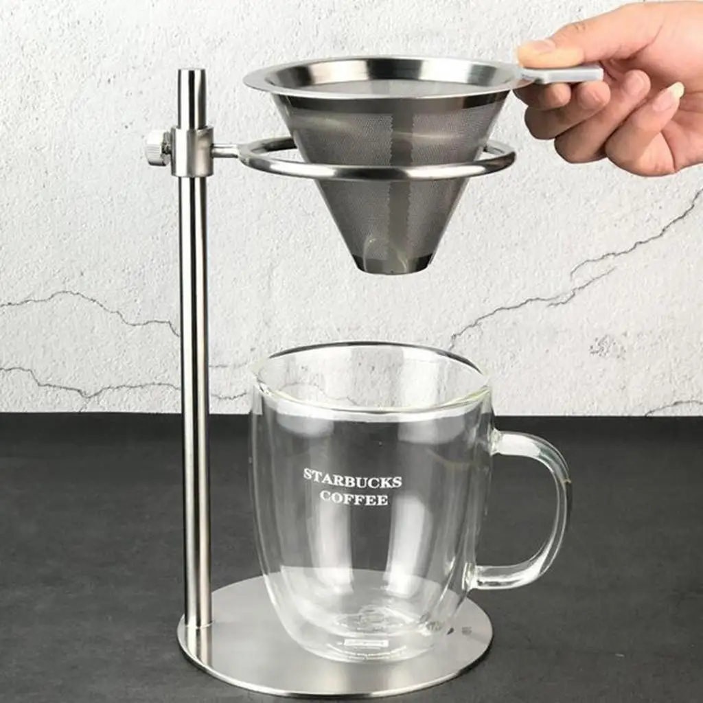 Coffee Drip Rack Stainless Steel Hand Drip Coffee Double Wall Filter Stand
